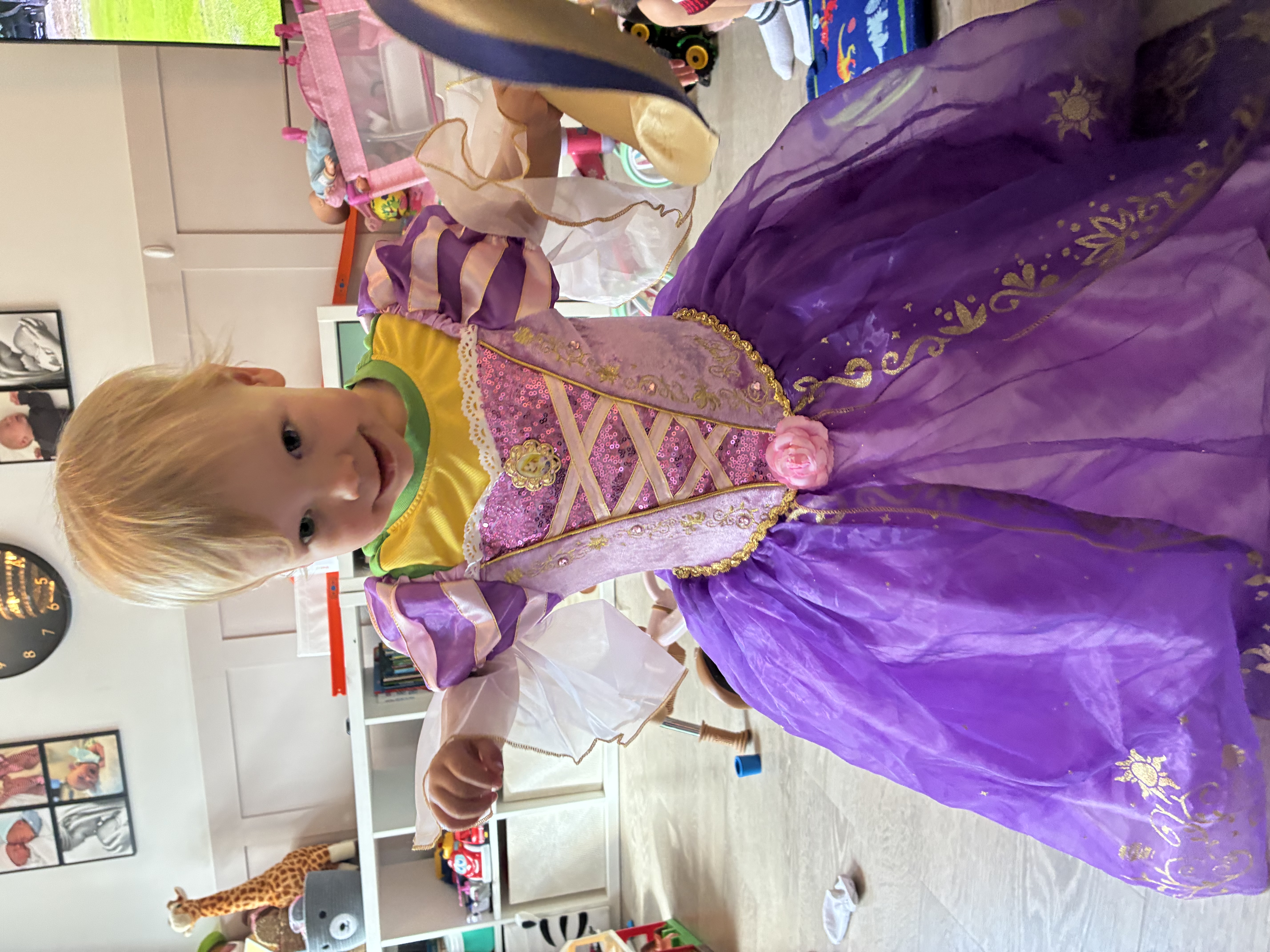 Hallie in her dress