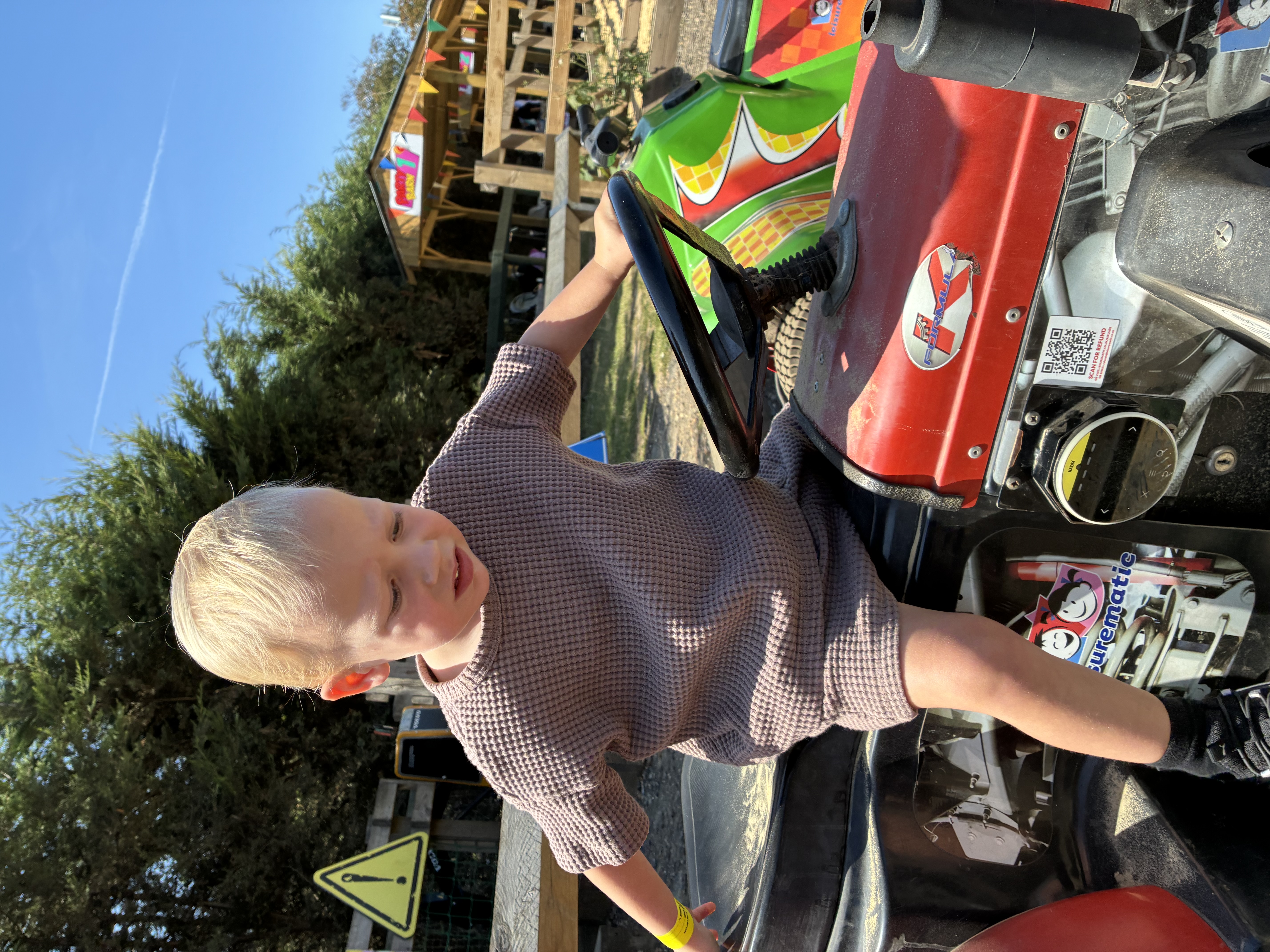 Jaxx on his tractor