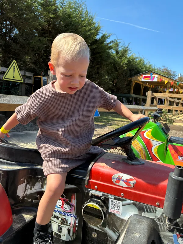 Jaxx on his tractor